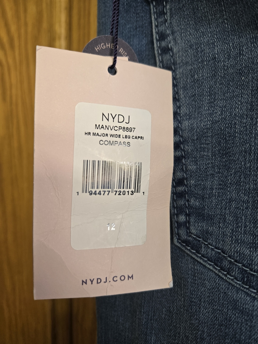 NYDJ Wide Leg Blue Denim Jeans - Picture 6 of 6